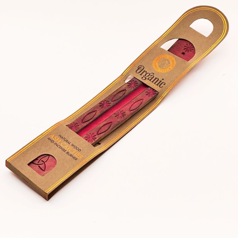 Porta incienso Natural Wood Fucsia