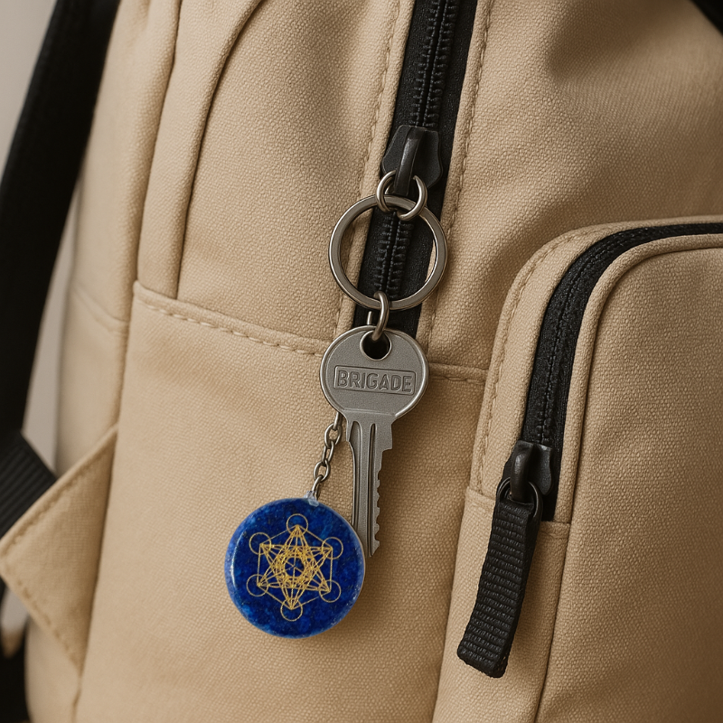 Llavero Piedra Lapislázuli - Geometría Sagrada