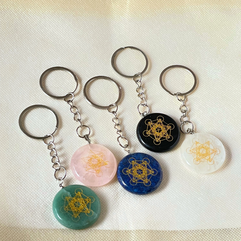 Llavero Piedra Onix - Geometría Sagrada