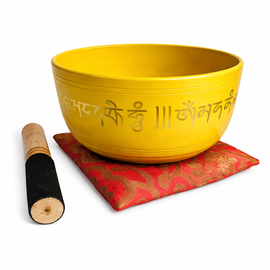 Cuenco Tibetano Amarillo 14 cm