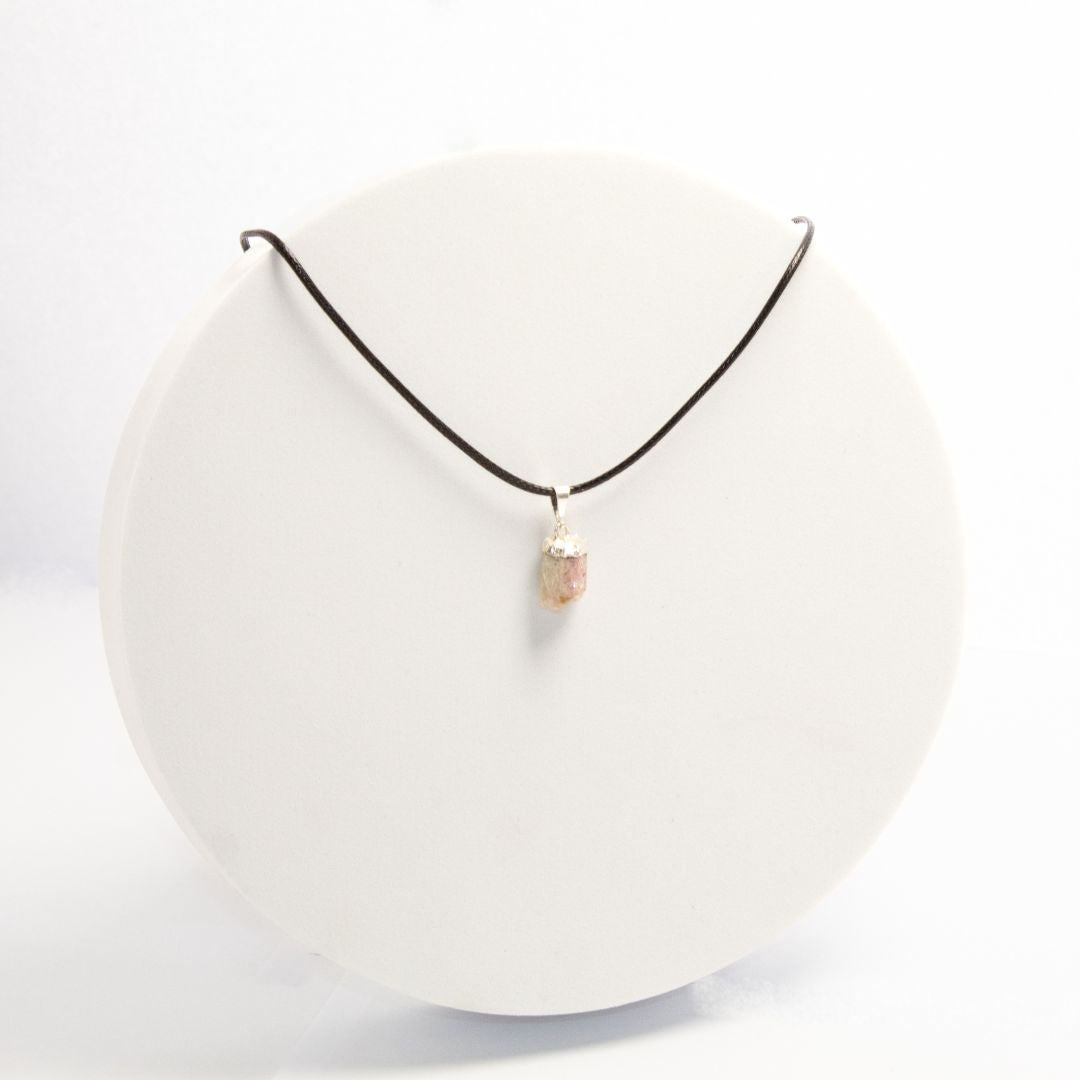 Colgante Piedra Natural Turmalina Rosada