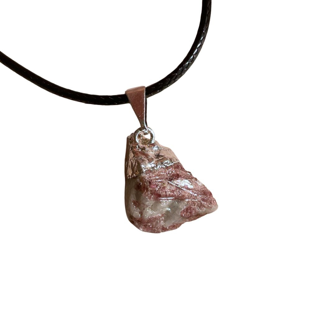 Colgante Piedra Natural Turmalina Rosada
