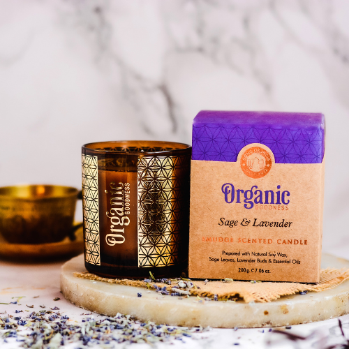 Vela Salvia Blanca y Lavanda Organic Goodness