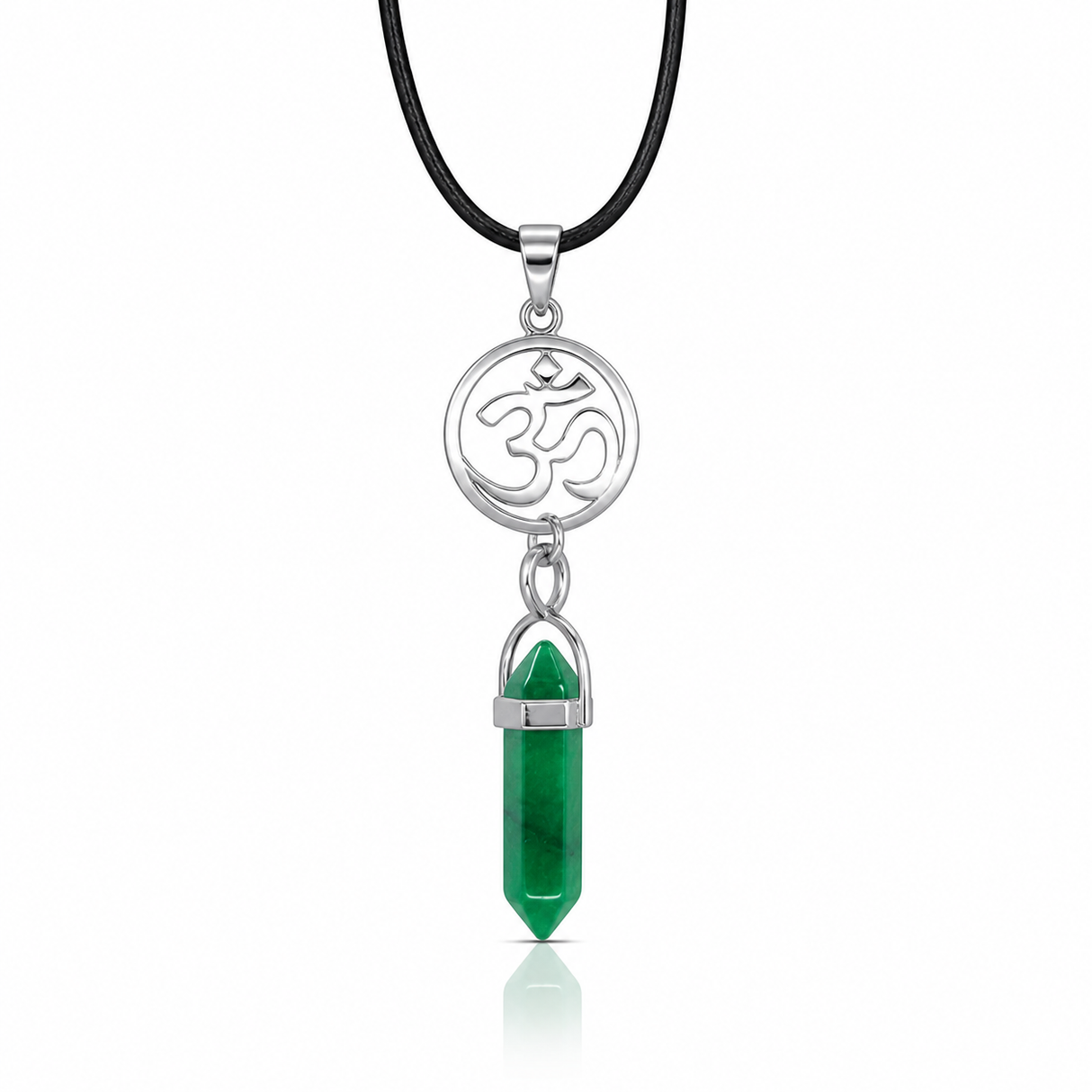 Colgante OM de Punta Jade Verde