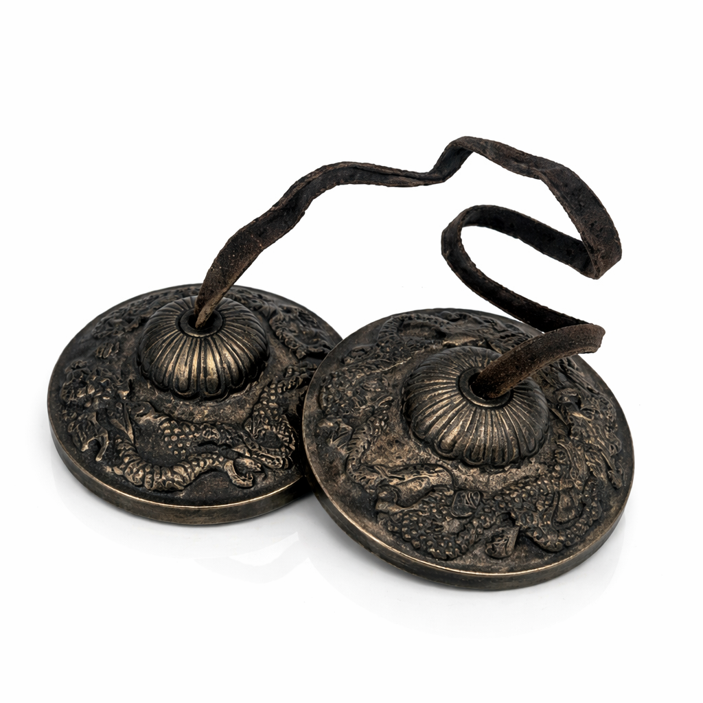 Tingshas Campanas Tibetanas Diseño 9 cm