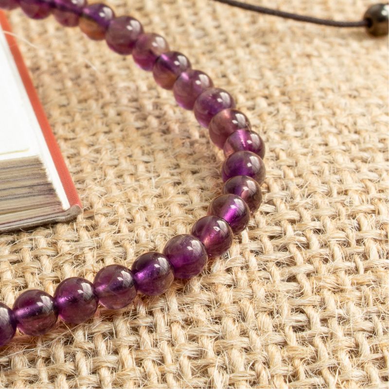 Pulsera Ajustable Amatista 4mm