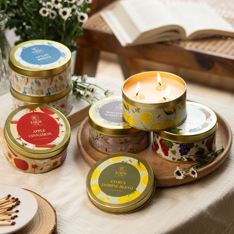 Vela Metal Manzana Canela