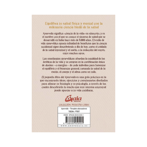 El Pequeño Libro del Ayurveda (Libro)