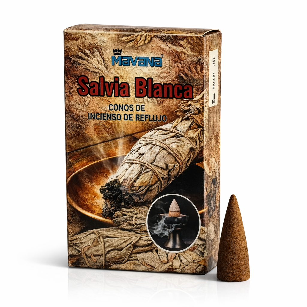 Incienso Cascada Salvia Blanca 120 conos
