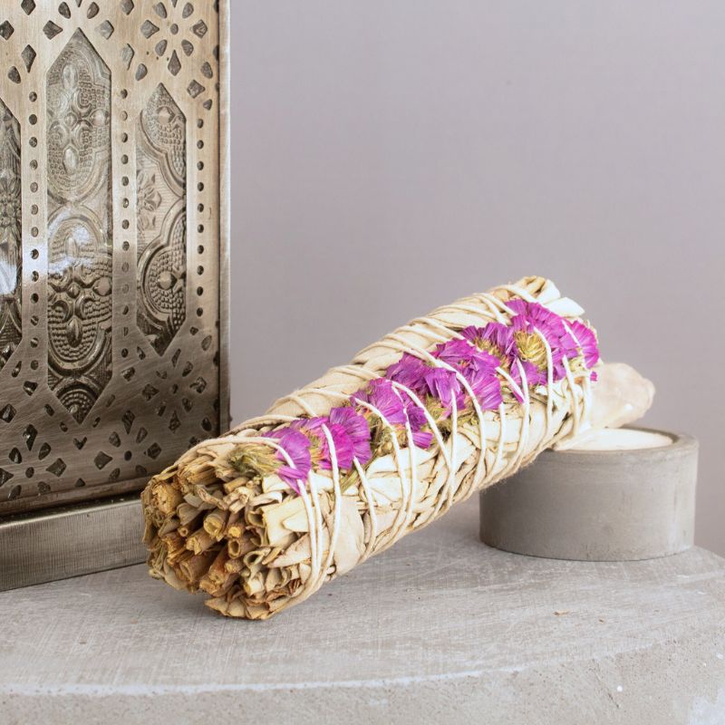 Sahúmo de Salvia Blanca con Lavanda Marina Morada