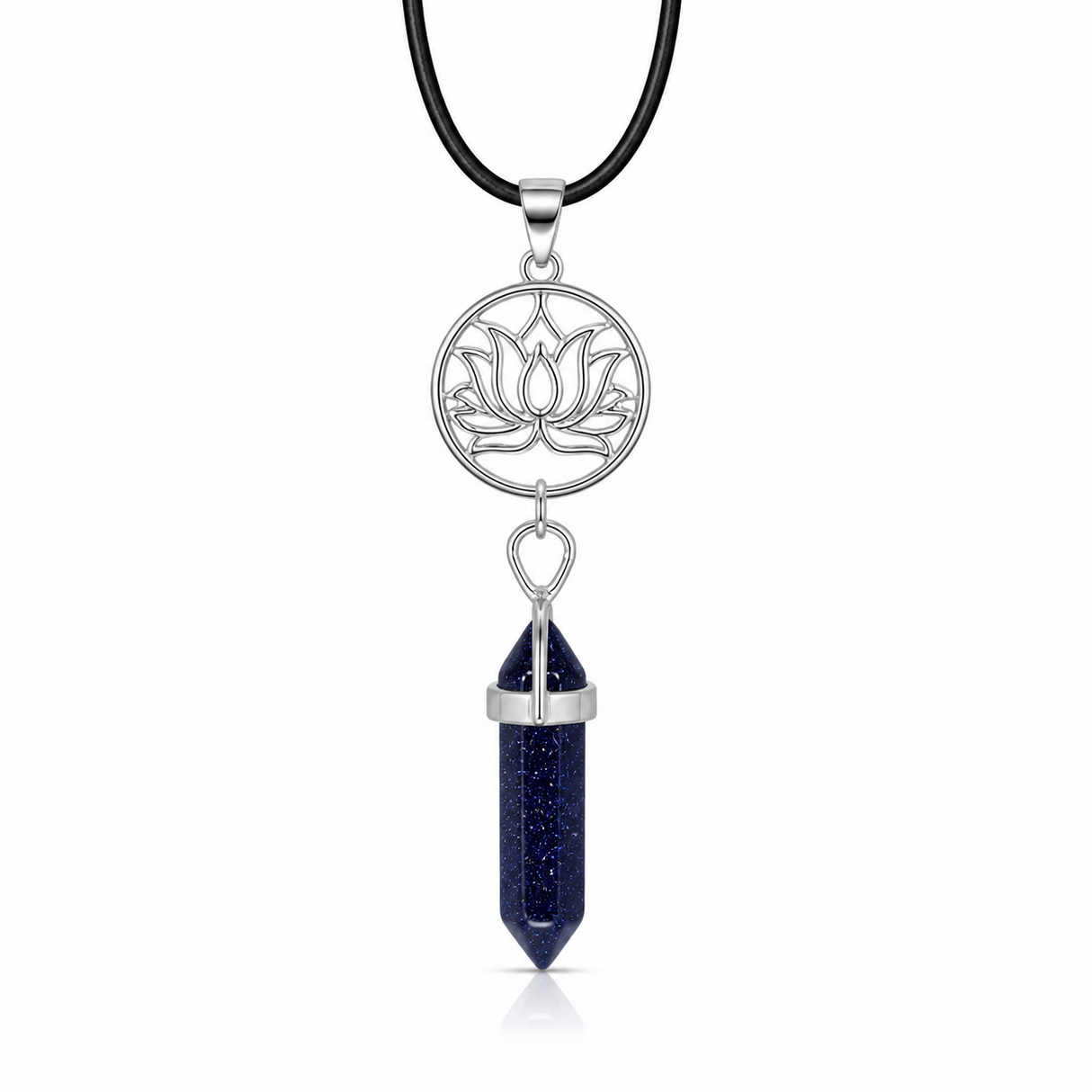 Colgante Lotus de Punta Lluvia de Estrellas Azul