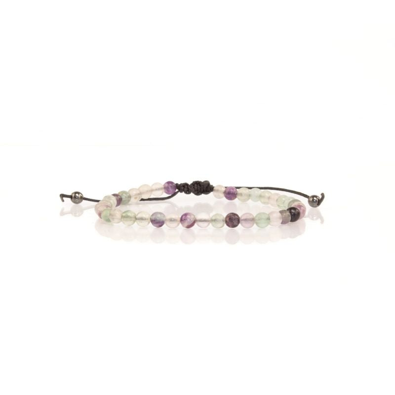Pulsera Ajustable Fluorita 4mm