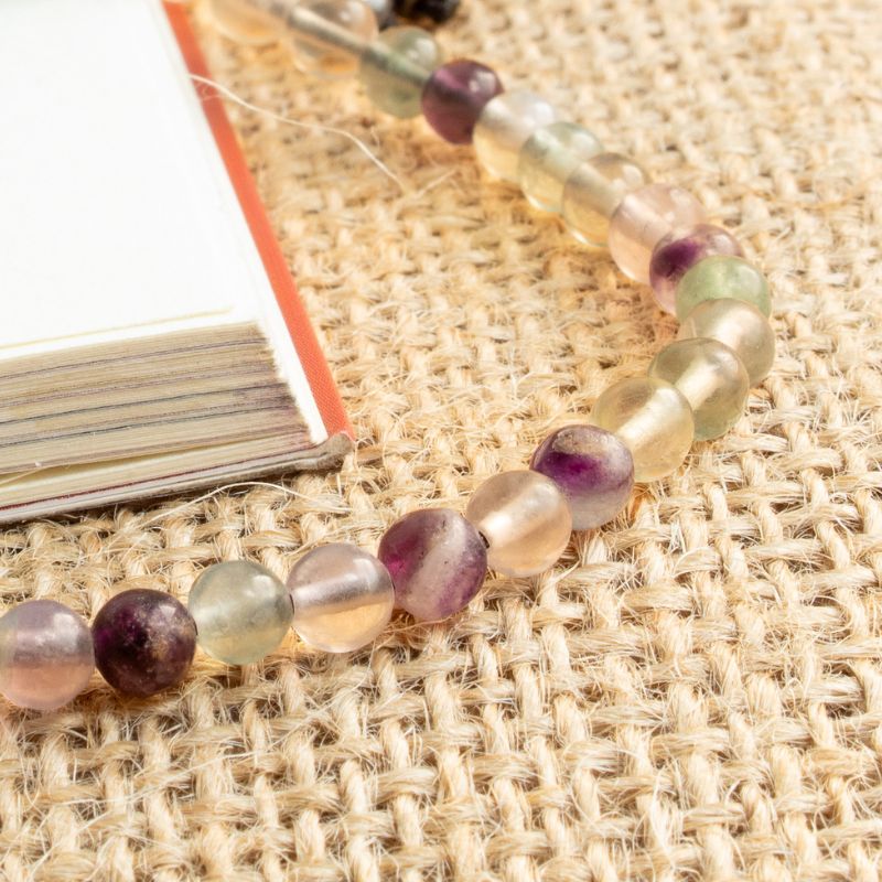 Pulsera Ajustable Fluorita 4mm