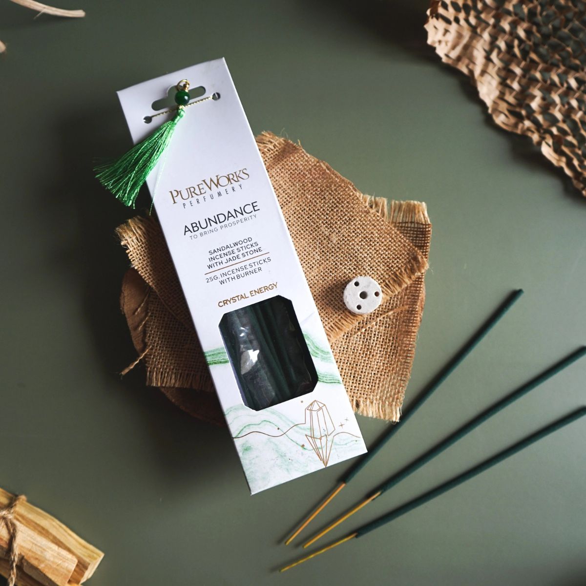 Set incienso Abundancia Crystal Energy