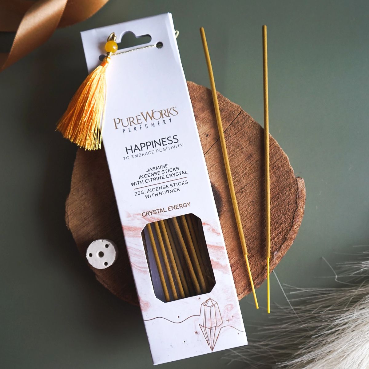 Set incienso Felicidad Crystal Energy