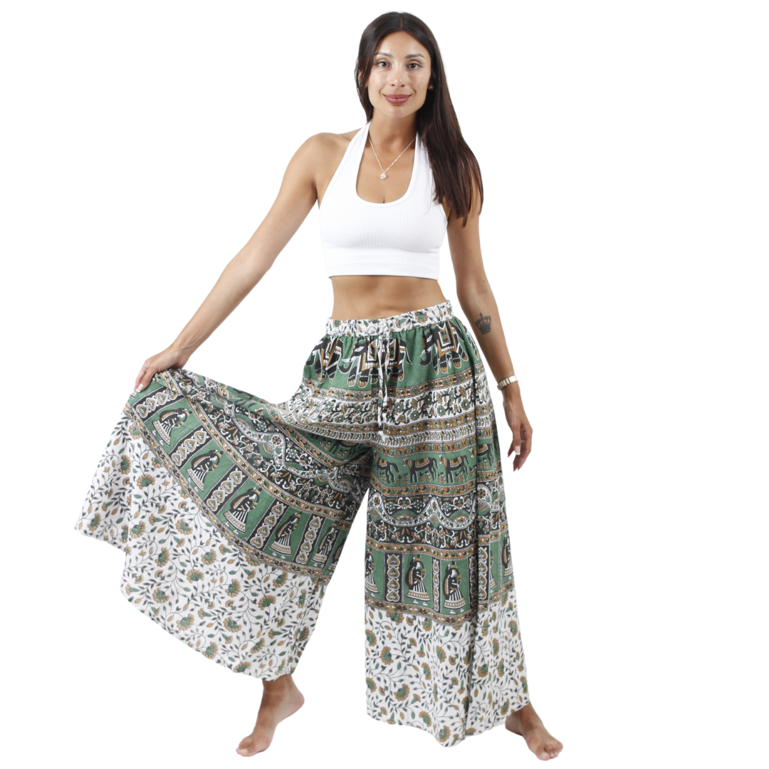 Pantalon Palazzo Aditi Verde