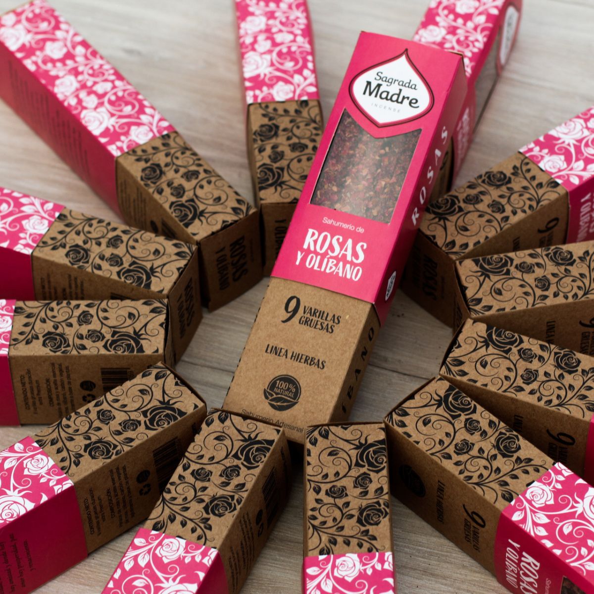 Sahumerio Rosa y Olíbano