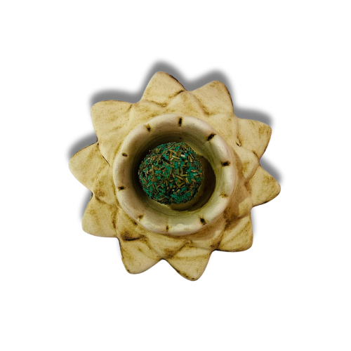 Sahumador Porta Incienso Flor de Loto Ceramica