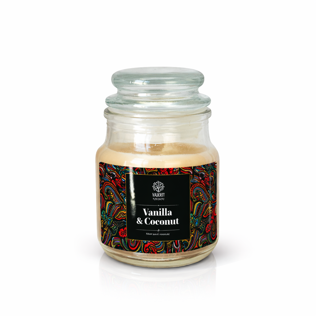 Vela Tapa Vidrio- Vainilla Coco