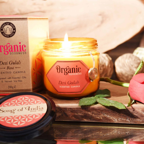 Vela de Soya Rosa