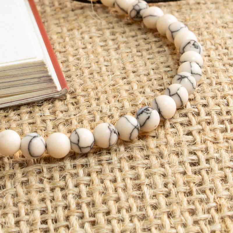 Pulsera Ajustable Howlita 4mm