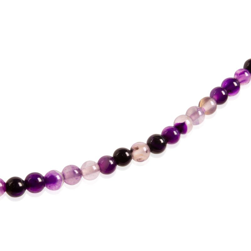 Collar Piedra Ágata Morada 4mm