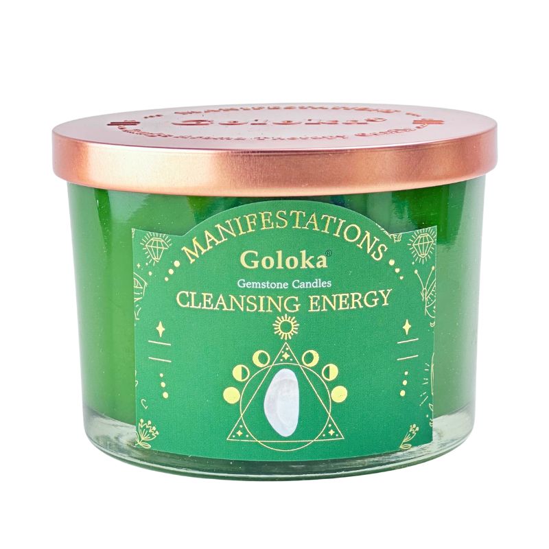 Vela Salvia Blanca con Selenita - Limpieza Energética