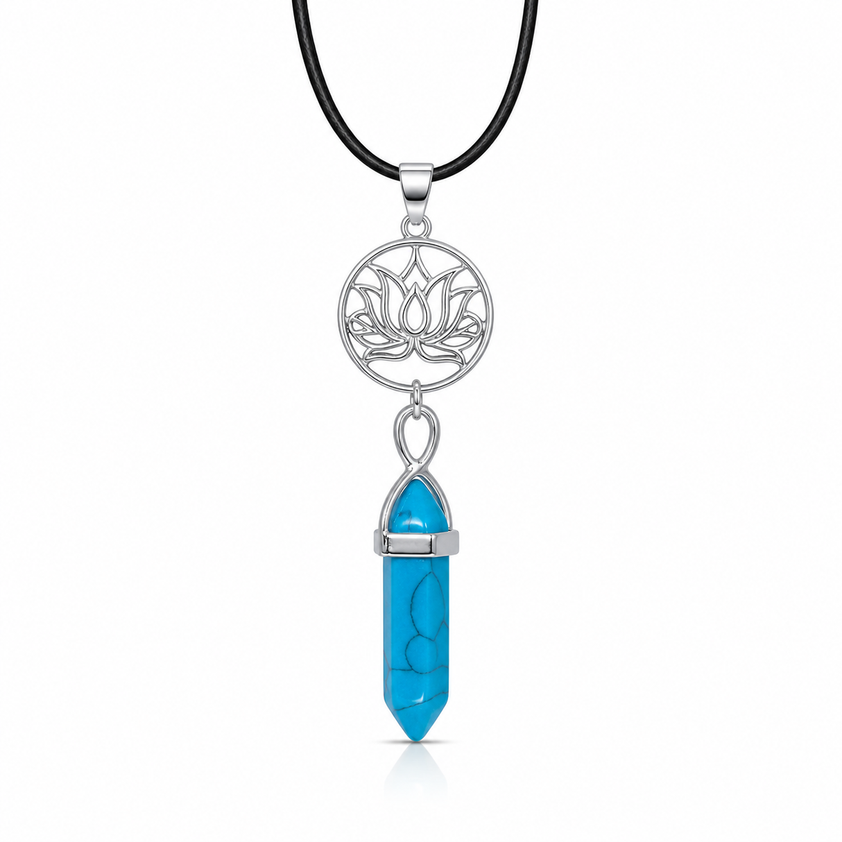 Colgante Lotus de Punta Turquesa