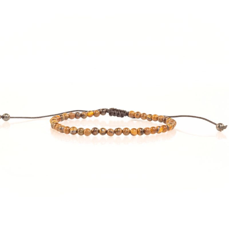 Pulsera Ajustable Ojo de Tigre 4mm