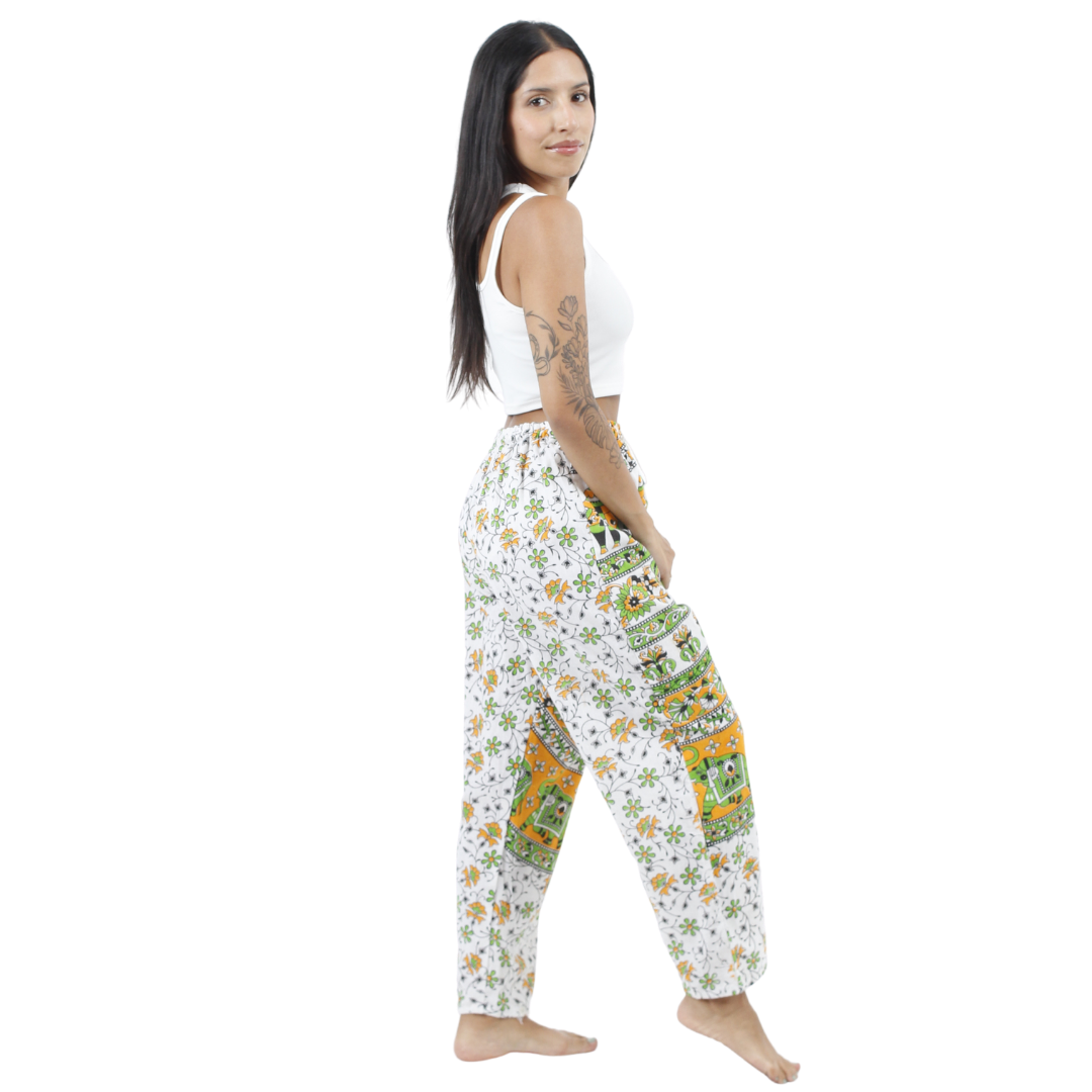 Pantalon Leya Amarillo y Verde