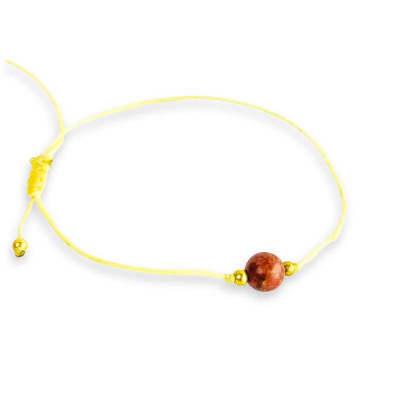 Pulsera de Hilo Ajustable con Piedra Preciosa