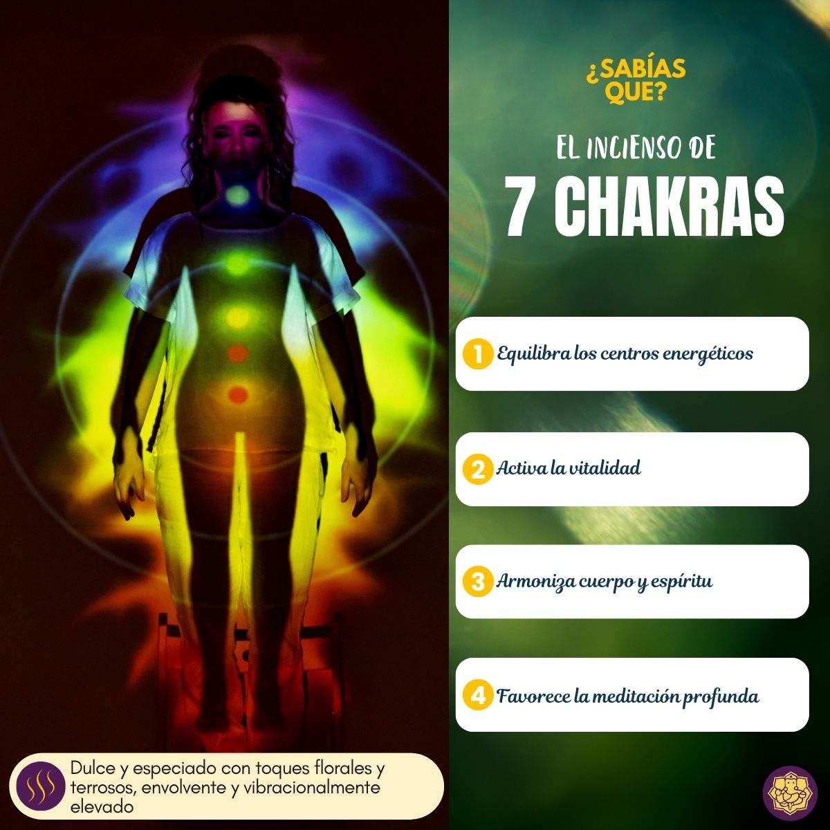 Incienso Nag Siete Chakra
