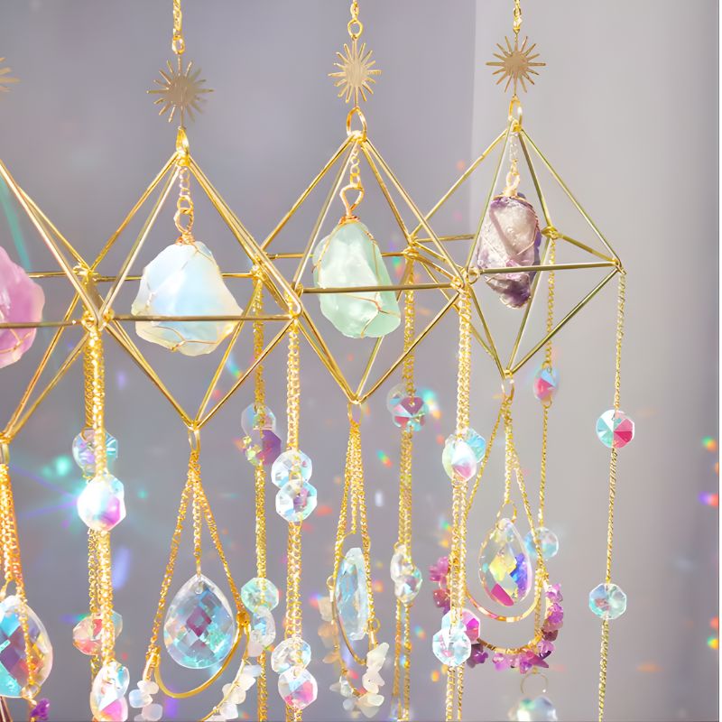 Atrapasol Cristal Cuarzo Rosa