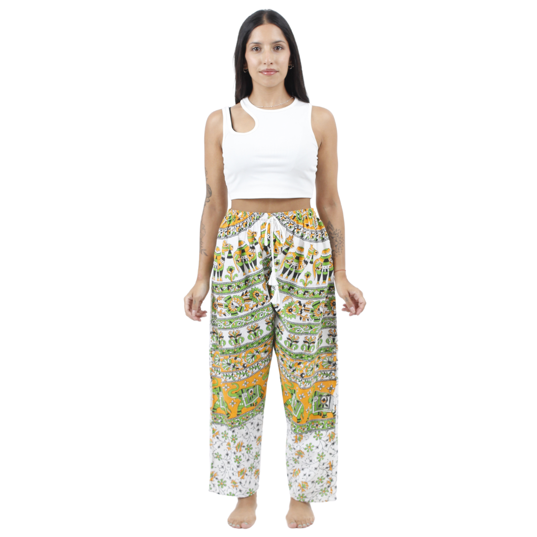 Pantalon Leya Amarillo y Verde
