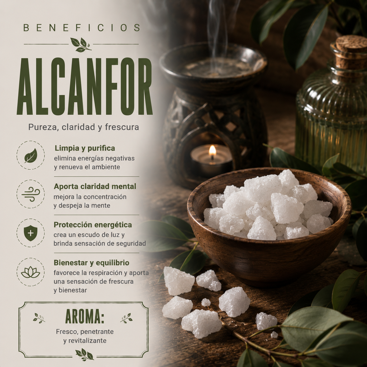 Sahumerio en Polvo Alcanfor