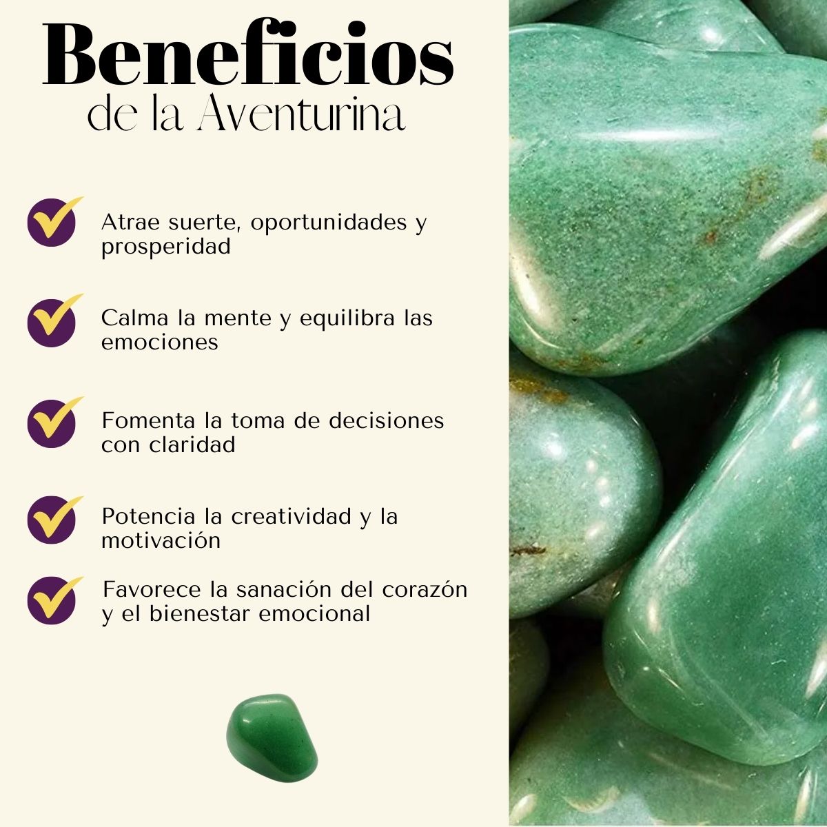 Pulsera Aventurina Verde 6mm