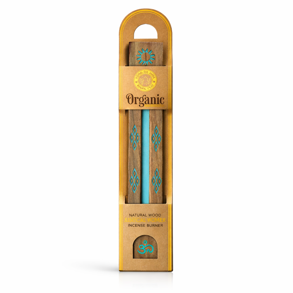 Porta incienso Natural Wood Azul