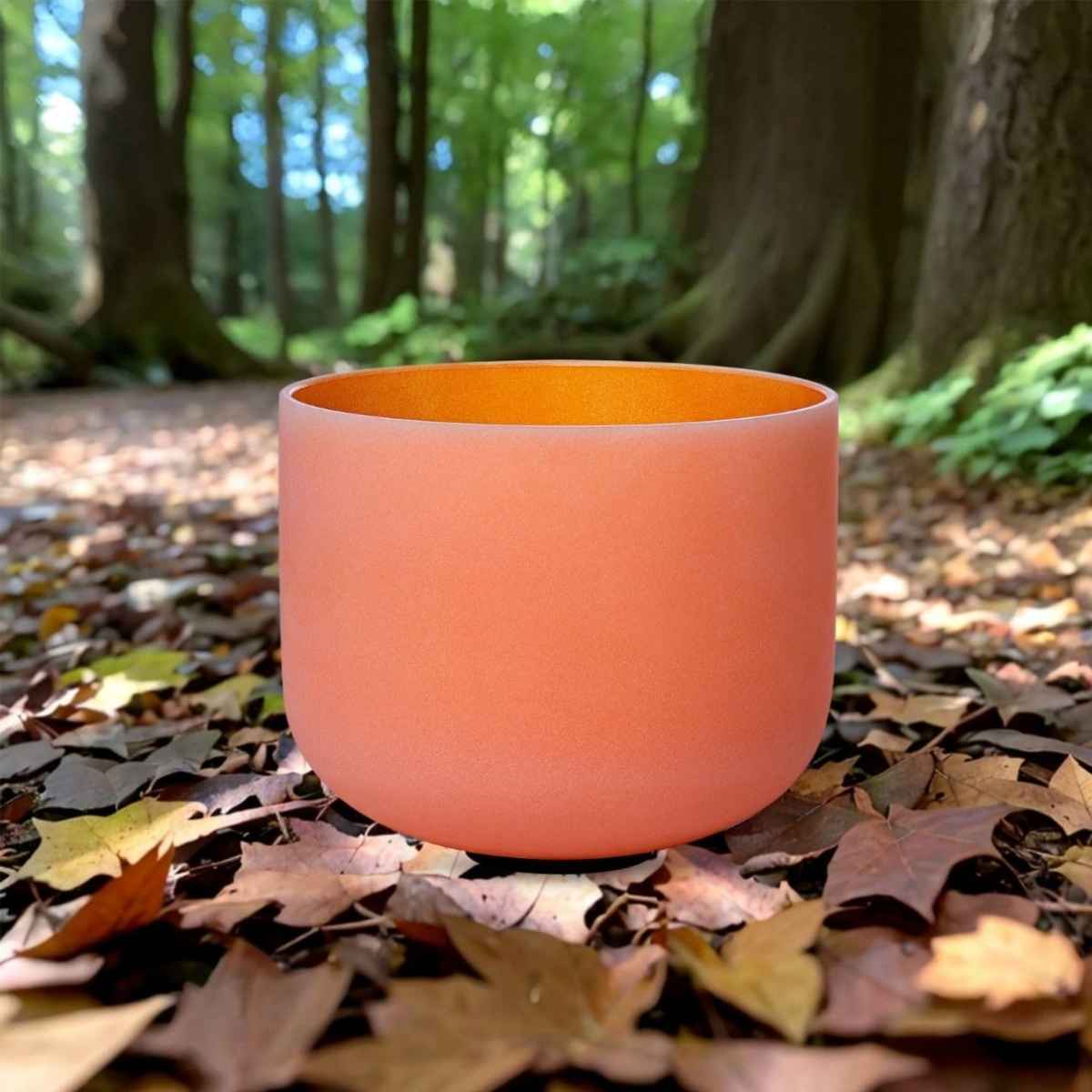 Cuenco Tibetano Cuarzo Naranja 12 Pulgadas Nota RE