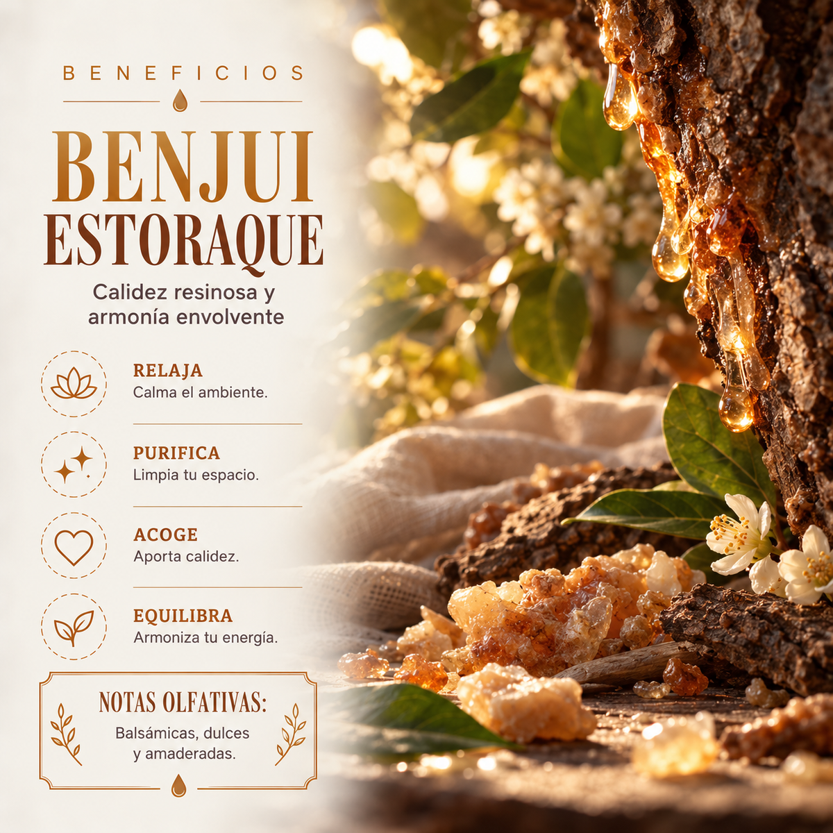 Sahumerio en Polvo Benjui y Estoraque