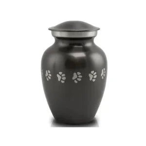 Anfora de Bronce con Huellitas Gris Grande