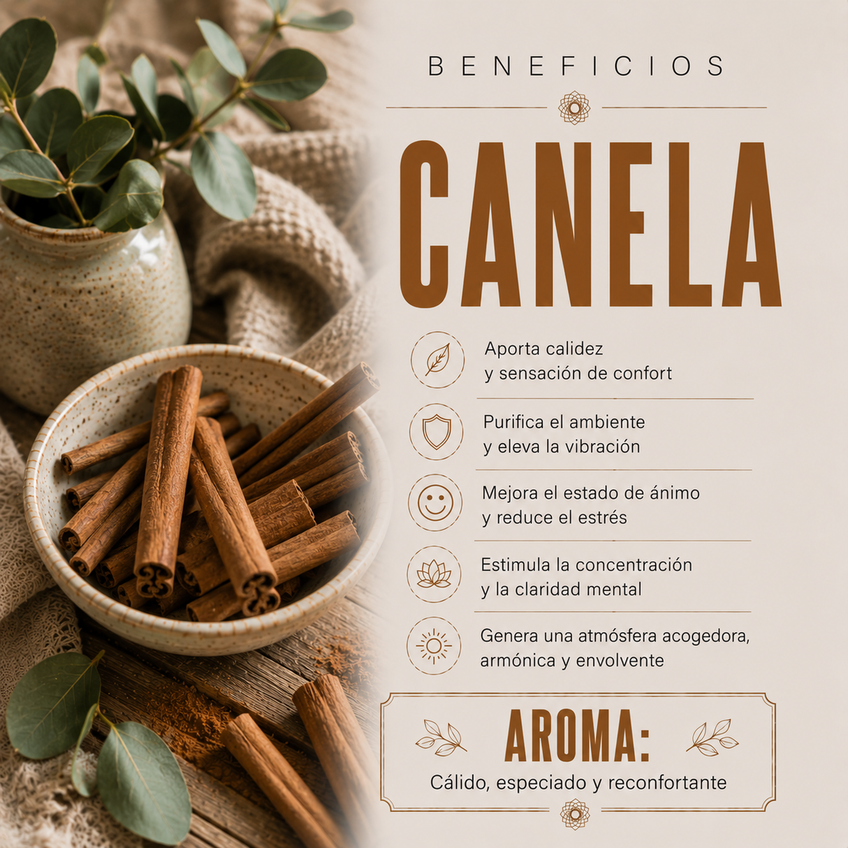 Incienso Aromaterapia Canela