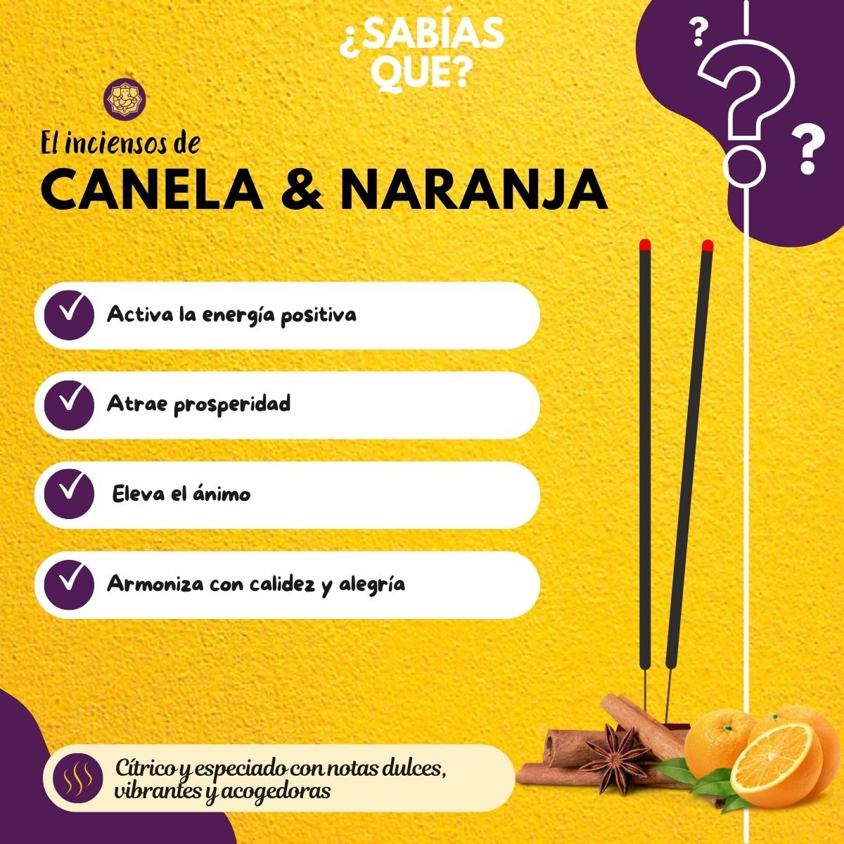 Incienso Canela Naranja