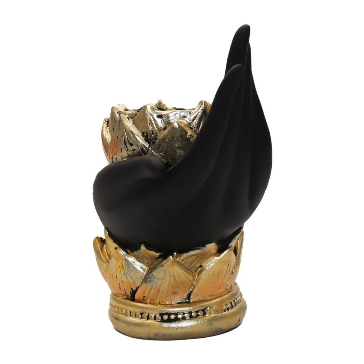 Porta Vela Mano Dorado Negro