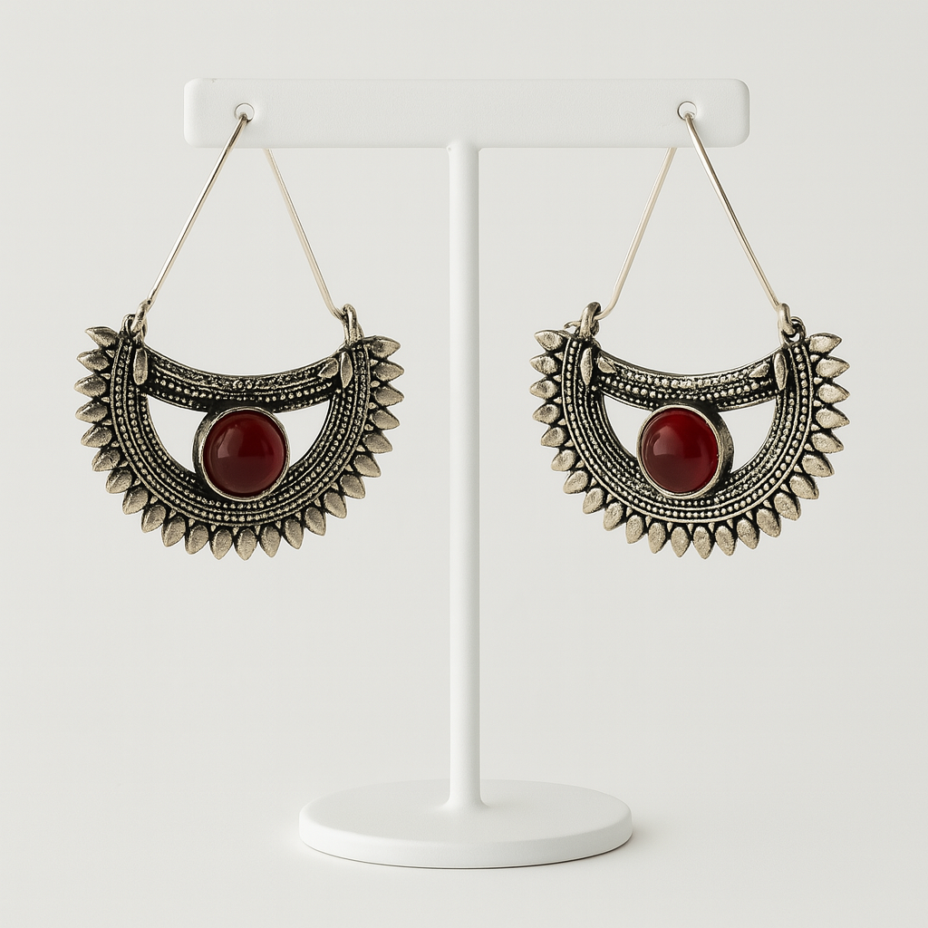 Aros Plateados Isis Granate