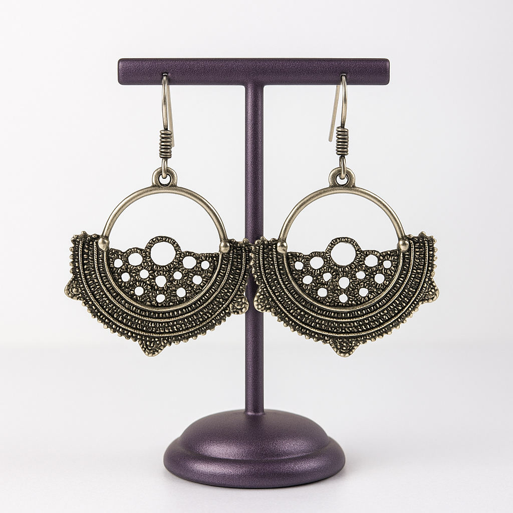 Aros Perlas de la India Plateado