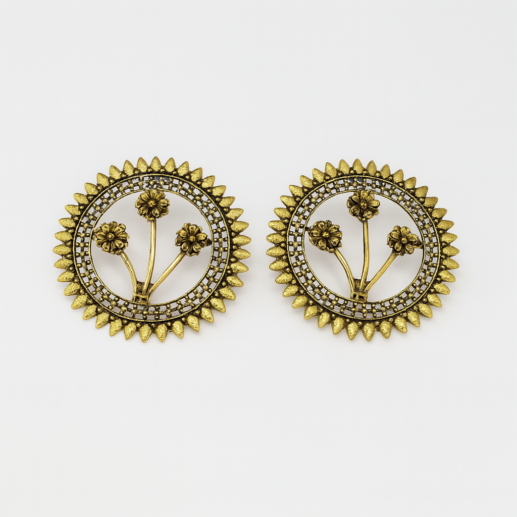 Aros Three Flowers Dorado