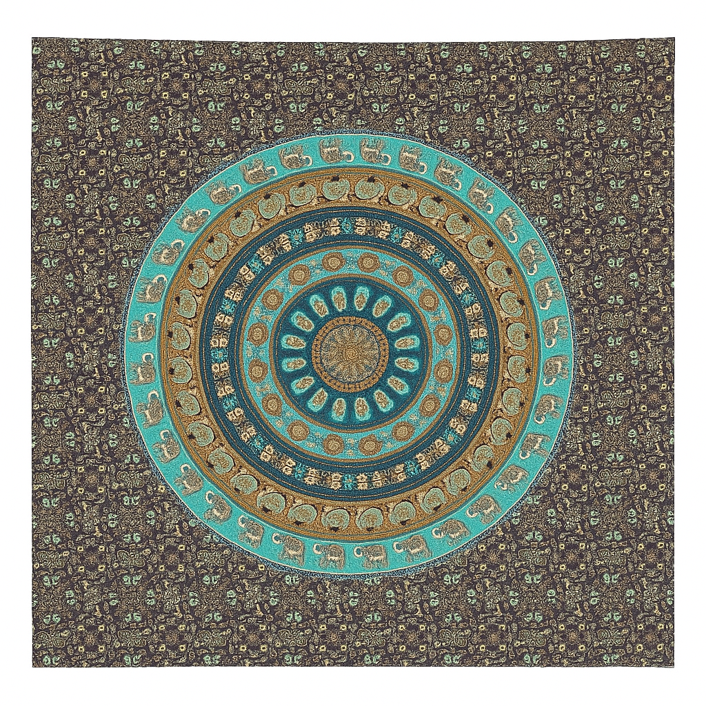 Cubrecama 2 Plazas Elefante Azul