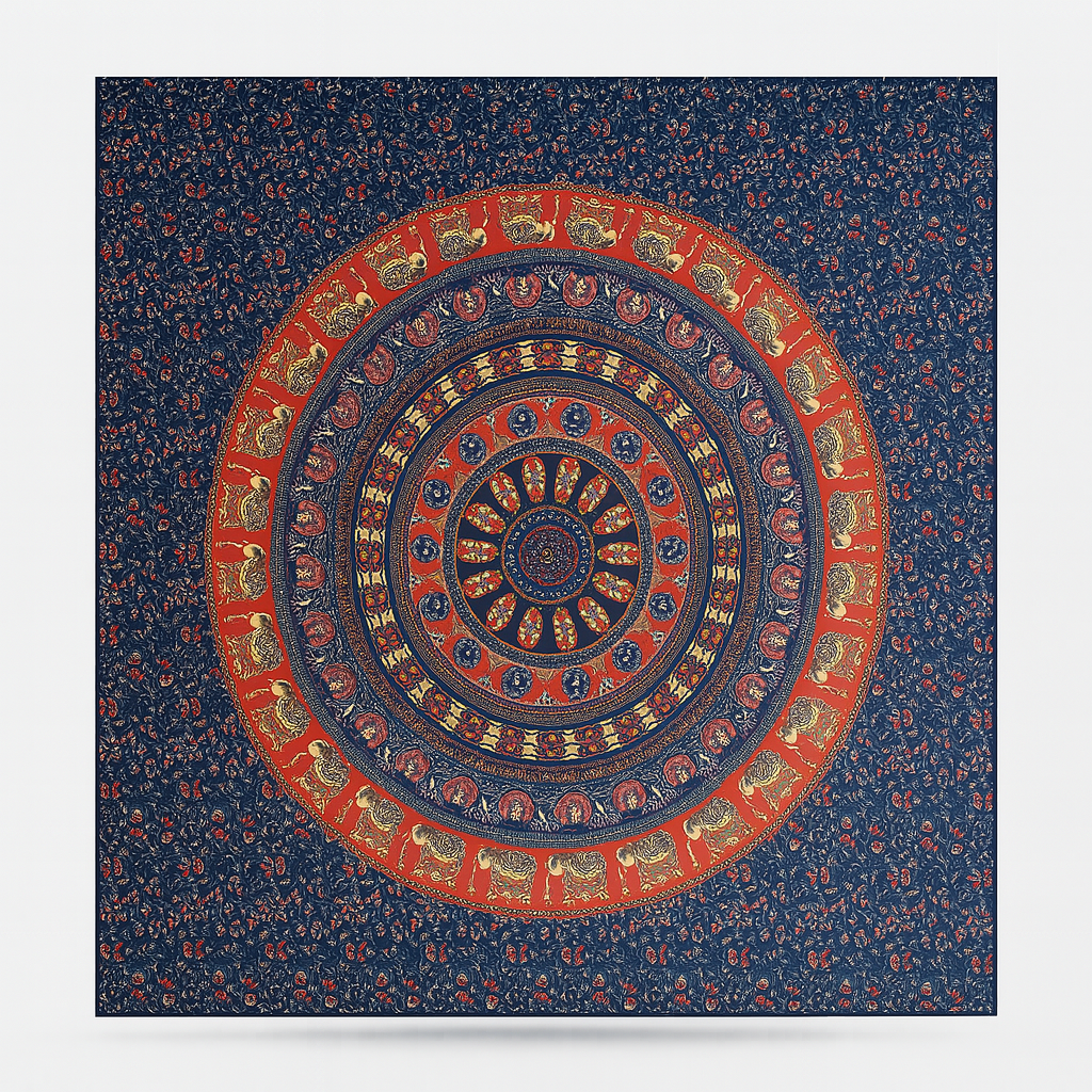 Cubrecama 2 Plaza Rojo & Azul