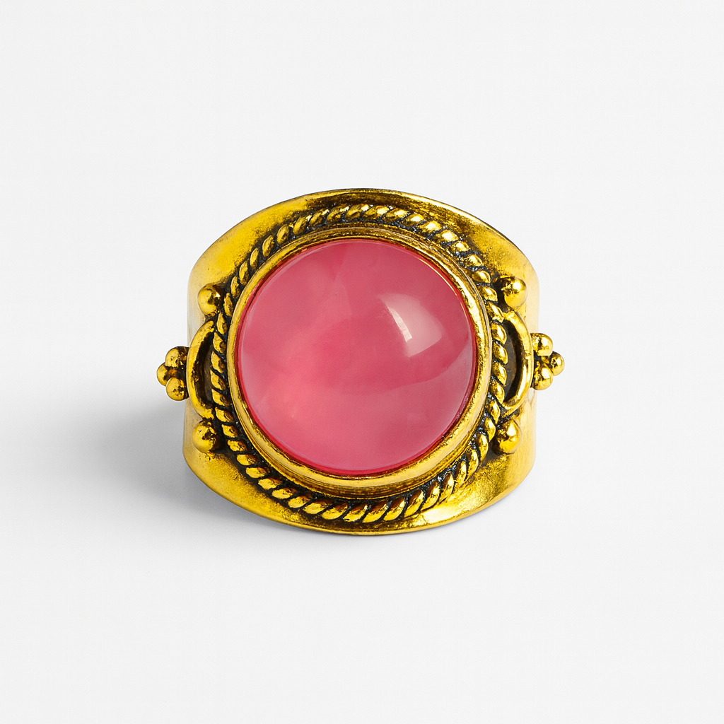 Anillo Royaume Agata Fucsia Talla 11