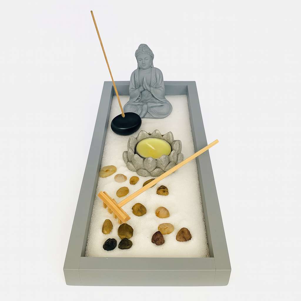 Jardin Zen Budda Rezando